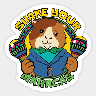 Shake Your Maracas Guinea Pig Sticker